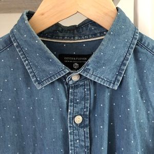 Denim & Flower Button Down